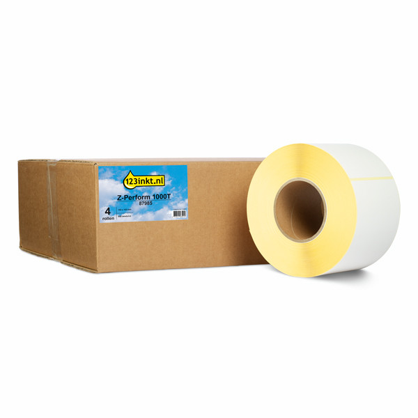 123inkt huismerk vervangt Zebra Z-Perform 1000T label (87985) 102 x 152 mm (4 rollen) 87985C 141553 - 1