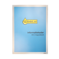 123inkt informatiekader A3 magnetisch zilver  301633