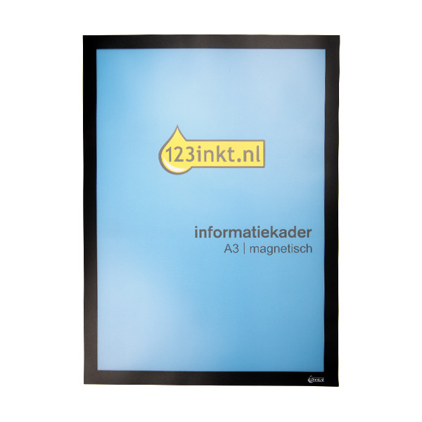 123inkt informatiekader A3 magnetisch zwart  301634 - 1