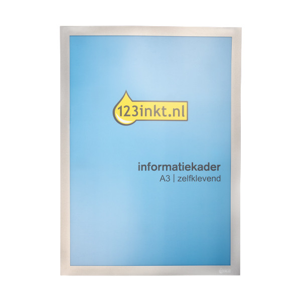 123inkt informatiekader A3 zelfklevend zilver  301631 - 1