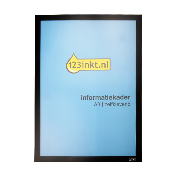 123inkt informatiekader A3 zelfklevend zwart  301632 - 1