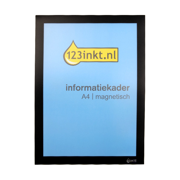 123inkt informatiekader A4 magnetisch zwart 498801C 301630 - 1