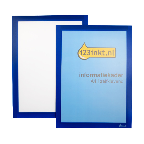 123inkt informatiekader A4 zelfklevend blauw (2 stuks) 487207C 301636 - 1