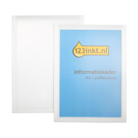 123inkt informatiekader A4 zelfklevend wit (2 stuks) 487202C 301638