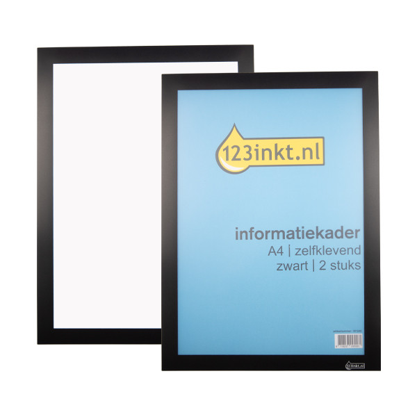 123inkt informatiekader A4 zelfklevend zwart (2 stuks) 487201C 301245 - 1