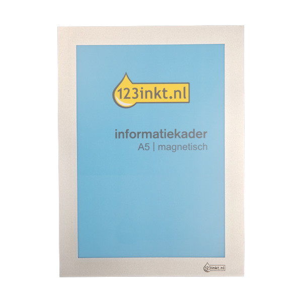 123inkt informatiekader A5 magnetisch zilver  301641 - 1