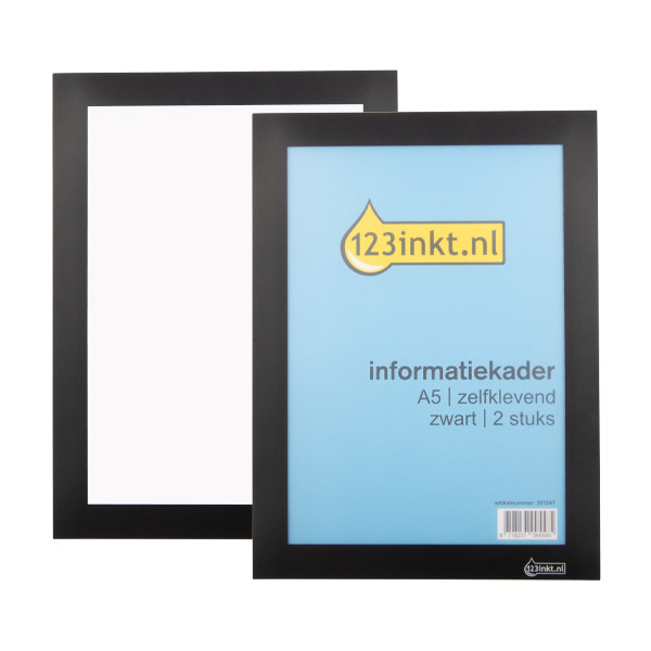 123inkt informatiekader A5 zelfklevend zwart (2 stuks) 487101C 301247 - 1