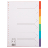123inkt kartonnen tabbladen A4 gekleurd met 6 tabs (23-gaats) 100192C 300534