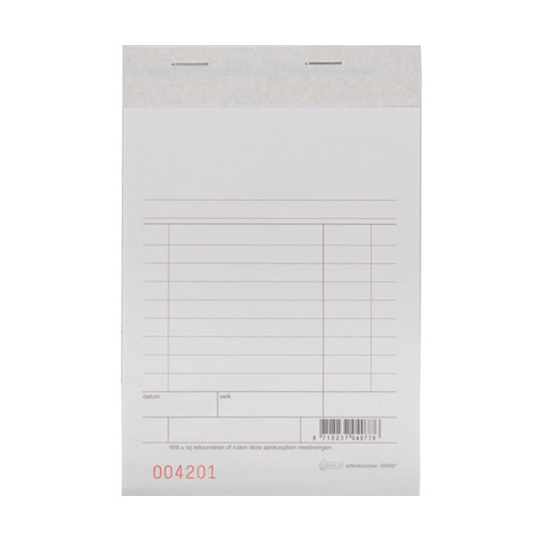 123inkt kassablok wit met carbon (2 x 50 vel) 2346442000C SI-40920C 300097 - 1