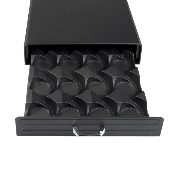 123inkt koffiecapsulehouder met lade zwart voor 24 cups 302558 - 3