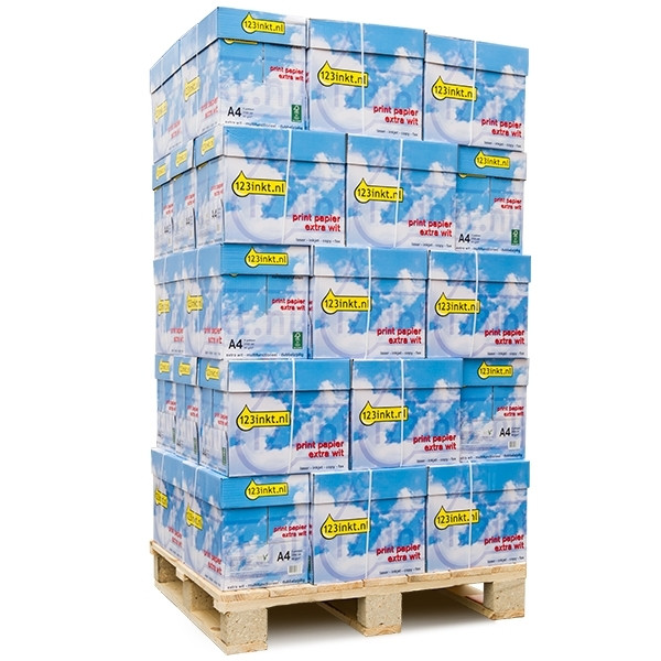 123inkt kopieerpapier 1 pallet 40 dozen van 2.500 vel A4 - 80 grams FSC® Mix Credit NavigatorpalletC PALLETPAPIERC 390003 - 1