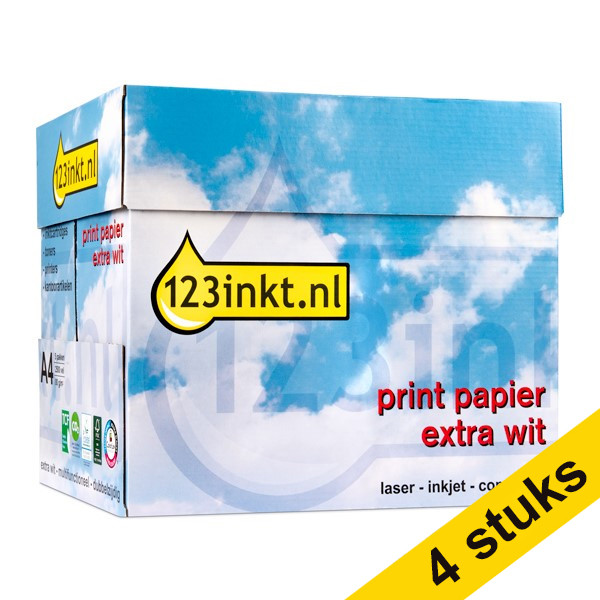 123inkt kopieerpapier 4 dozen van 2.500 vel A4 - 80 grams FSC® Mix Credit 390006 - 1