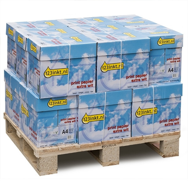 123inkt kopieerpapier mini pallet 16 dozen van 2.500 vel A4 - 80 grams FSC® Mix Credit 390002 - 1