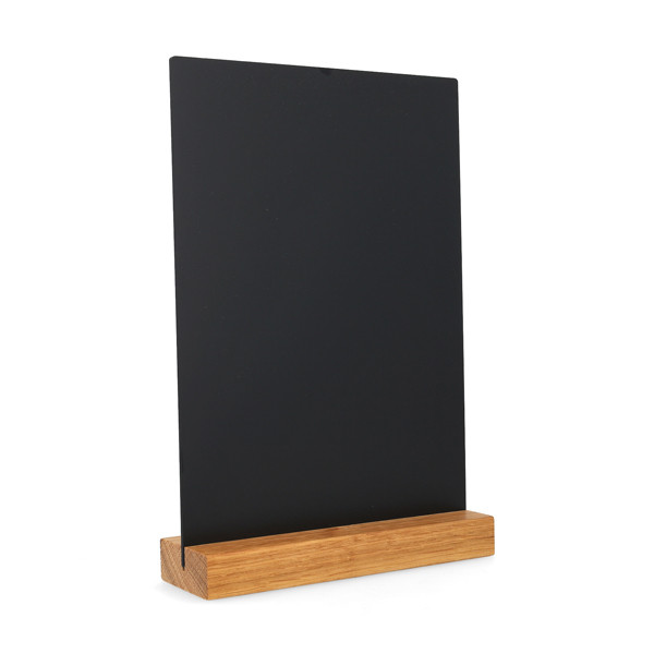 123inkt krijtbord tafelmodel A4 staand eikenhout 326404 - 1