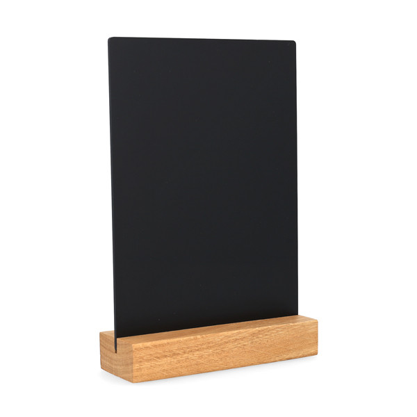 123inkt krijtbord tafelmodel A5 staand eikenhout 326406 - 1