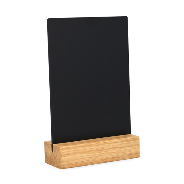 123inkt krijtbord tafelmodel A6 staand eikenhout 326407 - 1