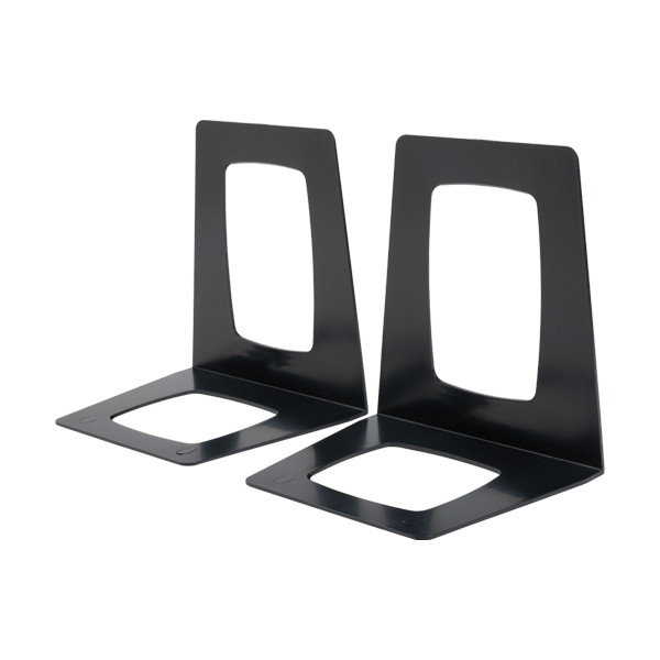 123inkt kunststof boekensteunen zwart 17,8 x 15,6 x 13,8 cm (2 stuks) 2648955990C 301209 - 4