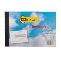 123inkt kwitantieboekje zelfkopiërend met copystop (2 x 50 vel)