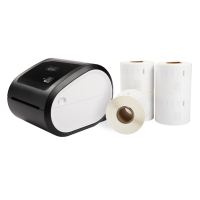 123inkt labelprinter LW650XL PRO - bundel met 5 grote multifunctionele etiketten  302435
