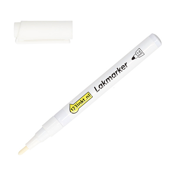123inkt lakmarker wit (1 - 2 mm rond) 302980 - 1