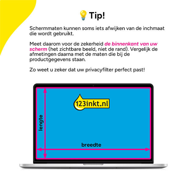 123inkt magnetische privacy filter voor MacBook 14.2 inch (2021 - 2025) 303156 - 2