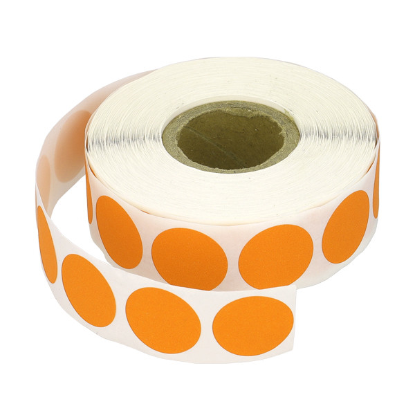 123inkt markeringspunten Ø 18 mm oranje (1.000 etiketten op rol) 300803 - 1