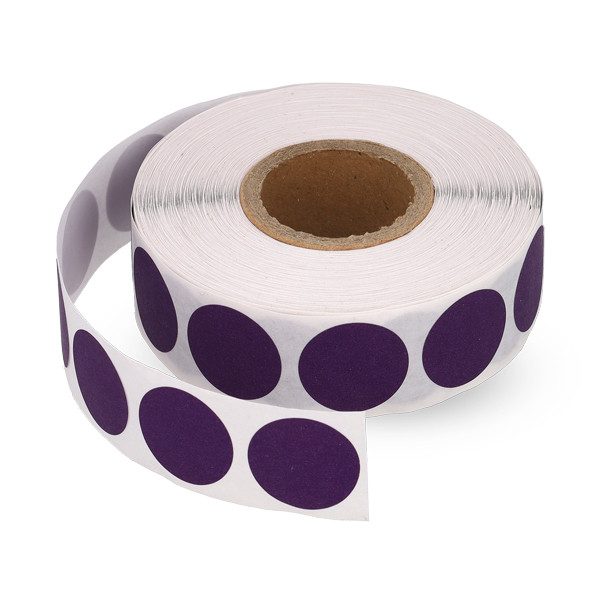 123inkt markeringspunten Ø 18 mm paars (1.000 etiketten op rol) 300804 - 1