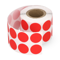 123inkt markeringspunten Ø 18 mm rood dubbele rij (1.000 etiketten op rol) 400726