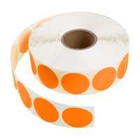 123inkt markeringspunten Ø 35 mm oranje (2.000 etiketten op rol) 89511 302336