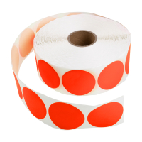 123inkt markeringspunten Ø 50 mm rood (2.000 etiketten op rol) 89523 302338