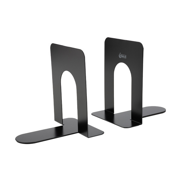 123inkt metalen boekensteunen 15,2 x 14,5 x 12 cm zwart (2 stuks) 3506290C 301315 - 2