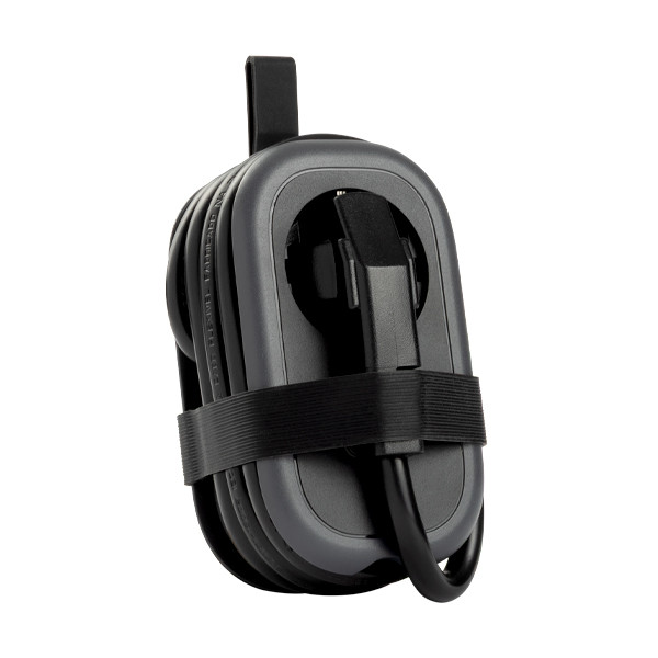 123inkt oprolbare stekkerdoos met 1 stopcontact en 3 USB zwart (1,13 meter) TP-RX3U1E-PD 390025 - 1