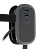 123inkt oprolbare stekkerdoos met 1 stopcontact en 3 USB zwart (1,13 meter) TP-RX3U1E-PD 390025 - 2
