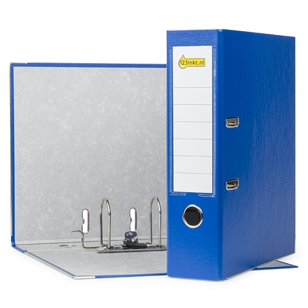 123inkt ordner A4 plastic blauw 80 mm 300107 - 1