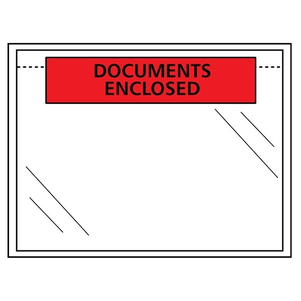 123inkt paklijst envelop documents enclosed 165 x 122 mm - A6 zelfklevend (1000 stuks) 310102C 300772 - 1