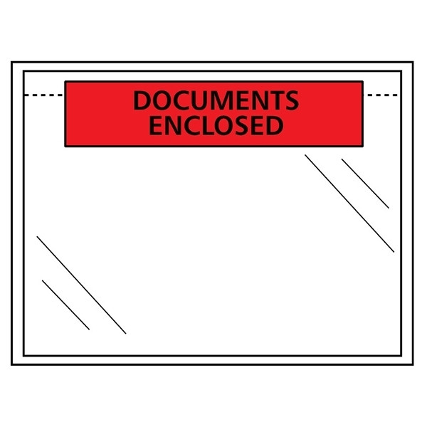 123inkt paklijst envelop documents enclosed 165 x 122 mm - A6 zelfklevend (1000 stuks) 300772 - 1