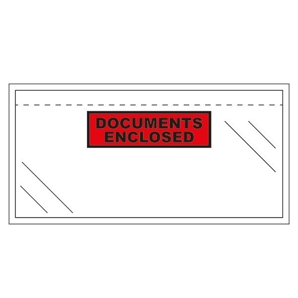 123inkt paklijst envelop documents enclosed 225 x 122 mm - DL zelfklevend (1000 stuks) 310302C 300773 - 1