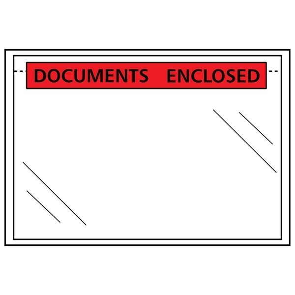 123inkt paklijst envelop documents enclosed 225 x 165 mm - A5 zelfklevend (1000 stuks) 310502C 300774 - 1