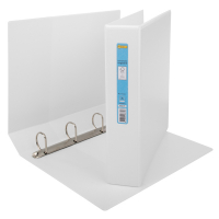 123inkt panorama ringband met 4 D-ringen 40 mm wit FSC® Mix 70% 301071