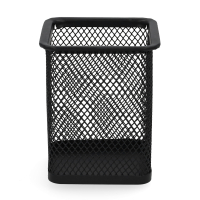 123inkt pennenhouder vierkant mesh zwart 303084