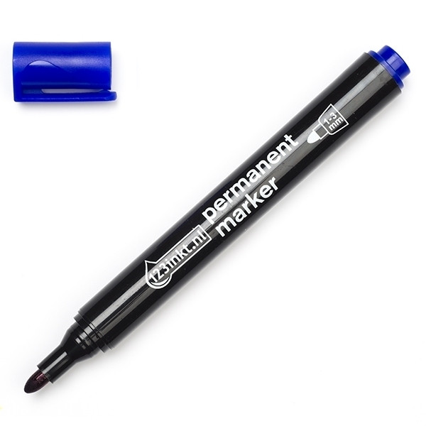 123inkt permanent marker blauw (2,5 mm rond) 4-21003C 4-3000003C EK-70BLUEC N50-CC 300166 - 1