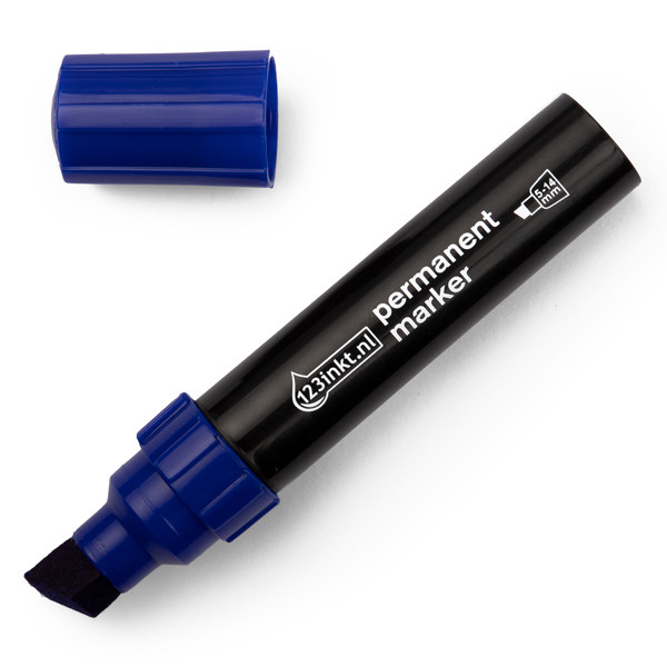 123inkt permanent marker blauw (5 - 14 mm beitel) 4-850003C 300838 - 1