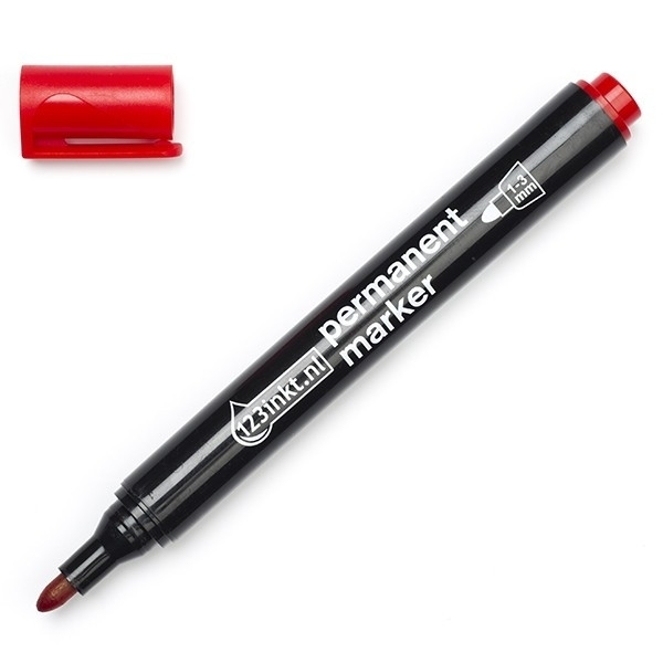 123inkt permanent marker rood (2,5 mm rond) 4-21002C 4-3000002C EK-70REDC N50-BC 300165 - 1