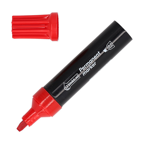 123inkt permanent marker rood (2 - 7 beitel) 302976 - 1