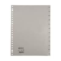 123inkt plastic indexen A4 grijs met 12 tabs maanden (23-gaats) G412JMC 301535