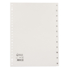 123inkt plastic indexen A4 wit met 12 tabs 1-12 (23-gaats) 100153C 300522