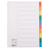 123inkt plastic tabbladen A4 gekleurd met 10 tabs (23-gaats) 15261C 300526