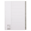 123inkt plastic tabbladen A4 grijs met 20 tabs A-Z (23-gaats)