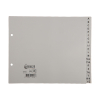 123inkt plastic tabbladen A5 grijs liggend met 20 tabs A-Z (2-gaats) 301542 - 1