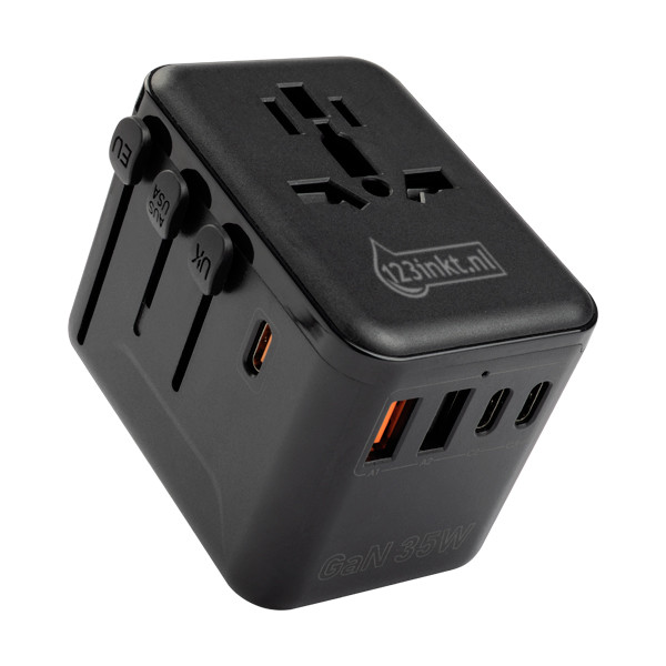 123inkt reisadapter/oplader 35W met 2 USB A + 3 USB-C  390043 - 1
